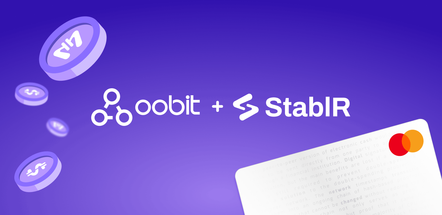 Oobit Partners with StablR to Enable MiCA-Compliant Payments with USDR and EURR